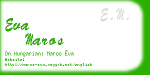 eva maros business card